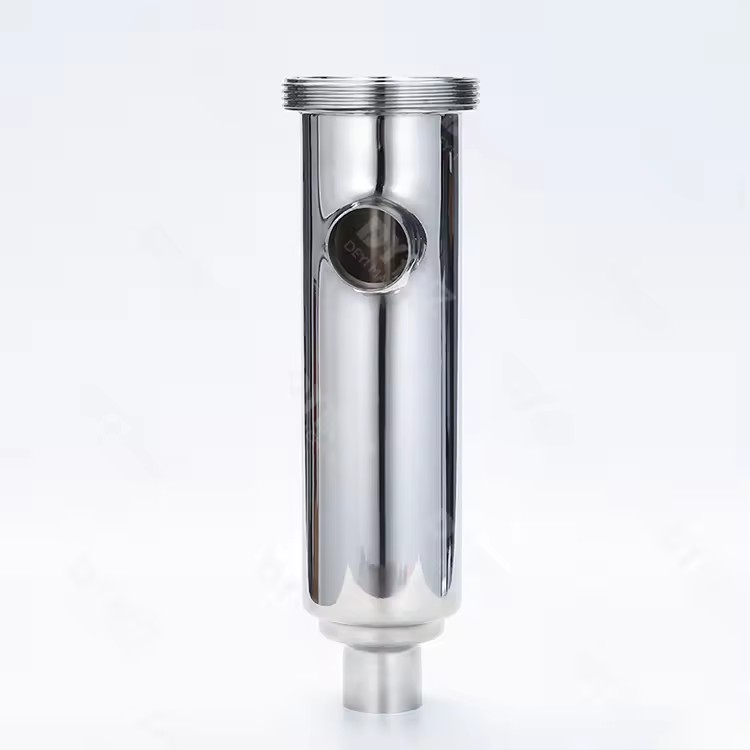 Stainless Steel Sanitary Angle Filter with Manual Power Water Media Safe Safety Valves Structure