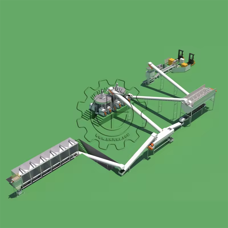 3T/H SOP Fertilizer Production Line Magnesium Sulfate Production Line With Roller Press Machine