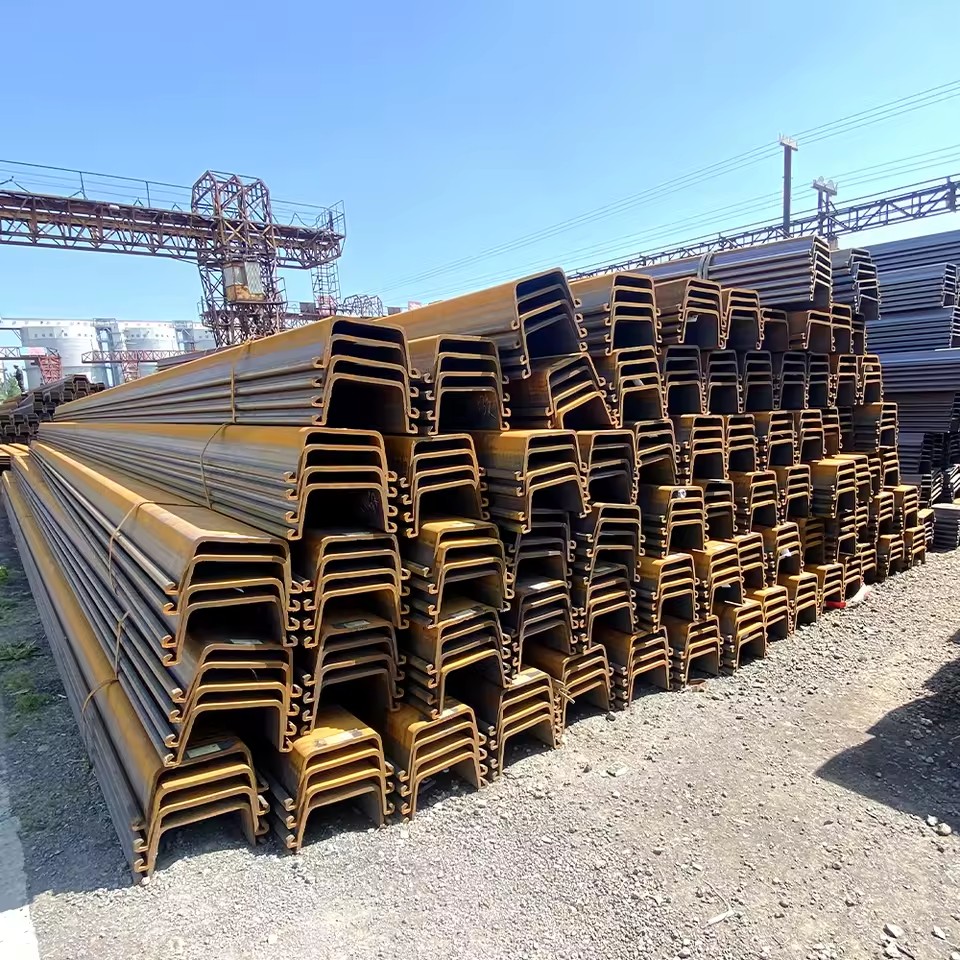 Sheet Pile Type 2 U9 12mtrs 586kilos Steel Sheet Pile/Sheet Piling/Sheet Pile Slotted U-Shape Side Stud Grape Steel Pile