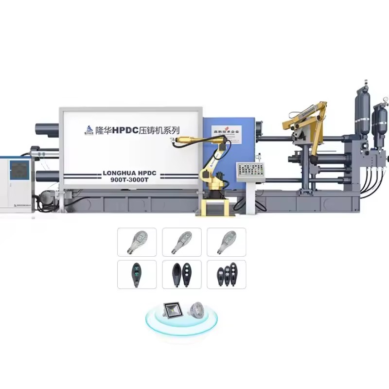 Lh HPDC 900T Horizontal Injection Die Casting Machine Aluminum Magnesium Copper Alloys Full-automatic Production Line