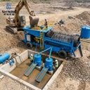 CY-100 Double Layer Gold Trommel Machine for South America Placer Gold Mining Operations