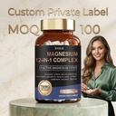 Fast Stock Private Label OEM Providing Elemental Magnesium Complex Magnesium Supplement 12 in 1 Complex Magnesium Capsules