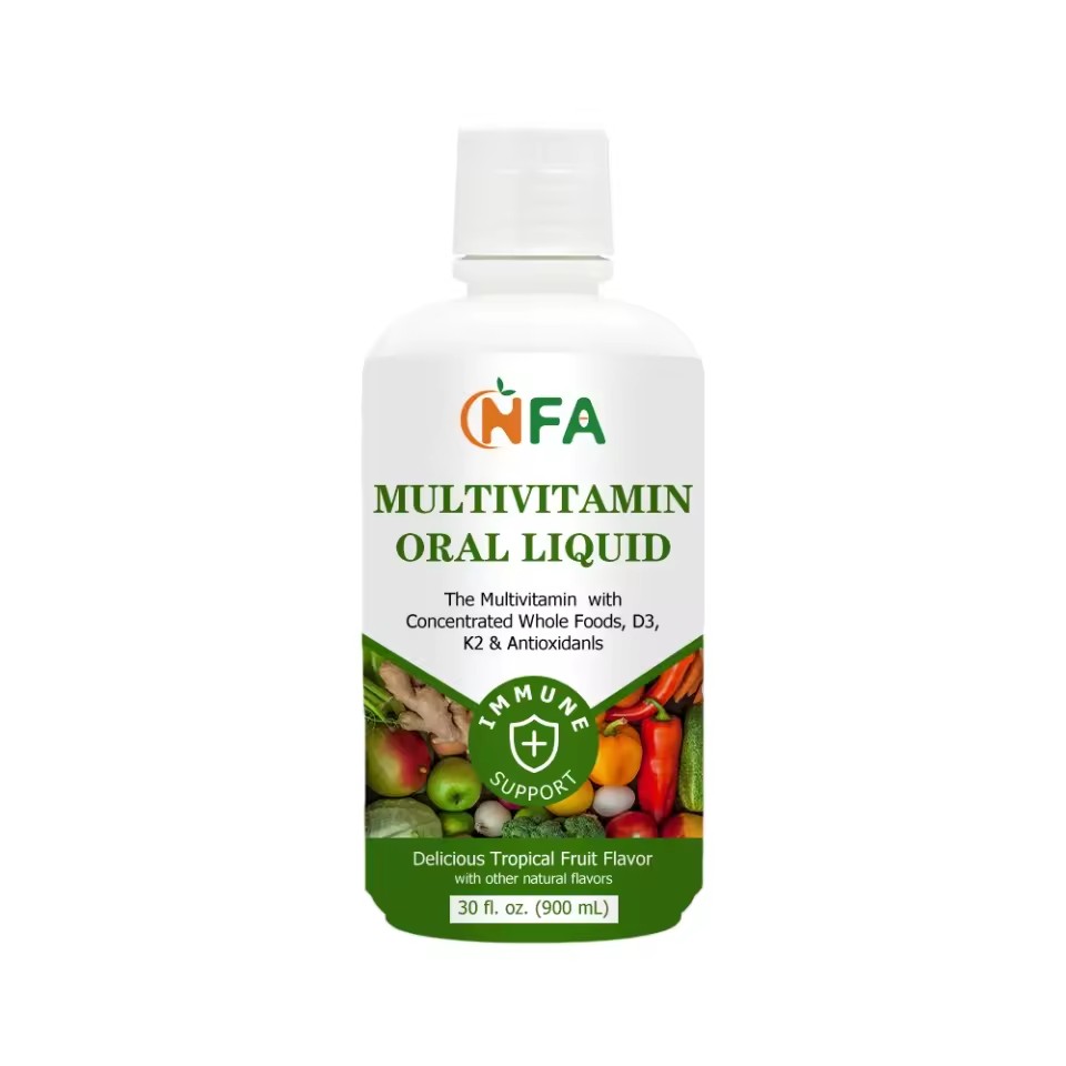 Private Label Multivitamin Oral Liquid with Vitamin B12 Supplement Supports Energy Production Healthy Immune System Oral Liquid