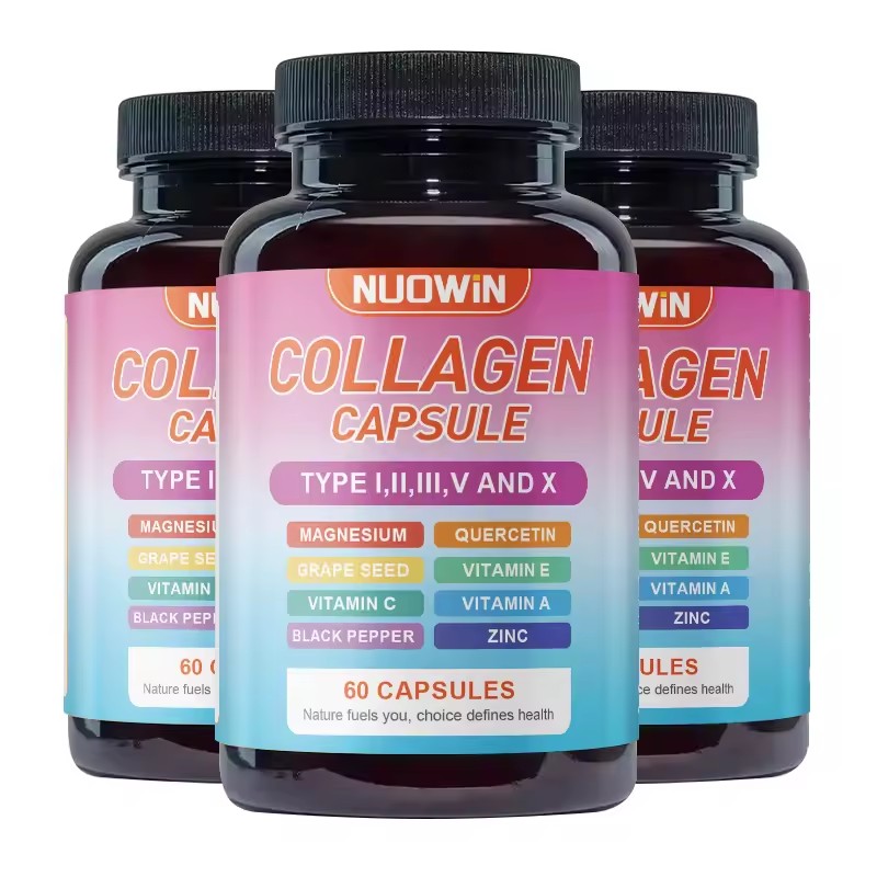 Marine Collagen Antioxidant Whitening Supplement with Glutathione Capsules for Adult Skin Lightening & Radiance Beauty Support