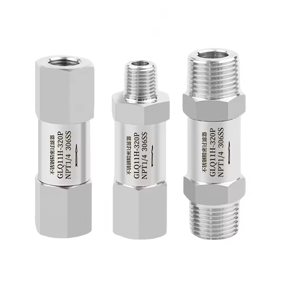 304 Stainless Steel Filter 1/4" 3/8" 1/2" 3/4" BSP NPT Female 3000psi High Pressure 0.5 Micron Instrumentation Straight Filter