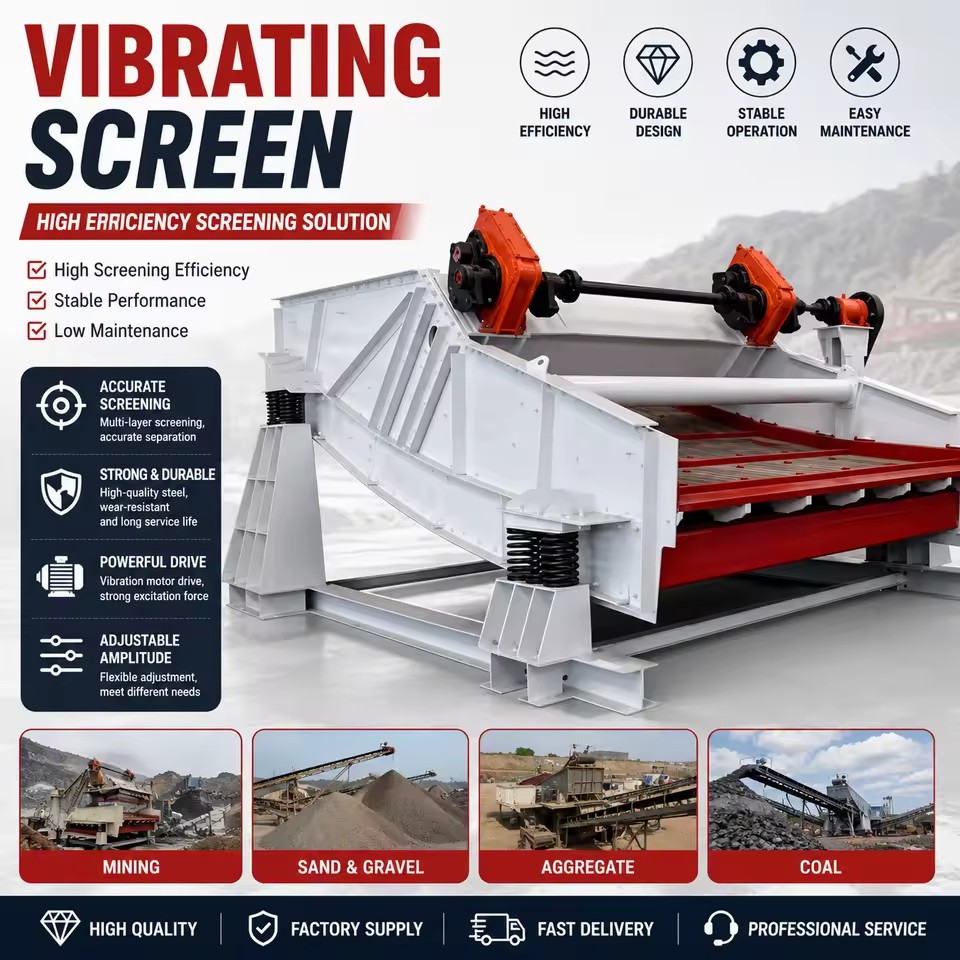 High Efficiency Mining Vibrating Screen Machine Multi Layer Aggregate Sand Stone Screening Separator