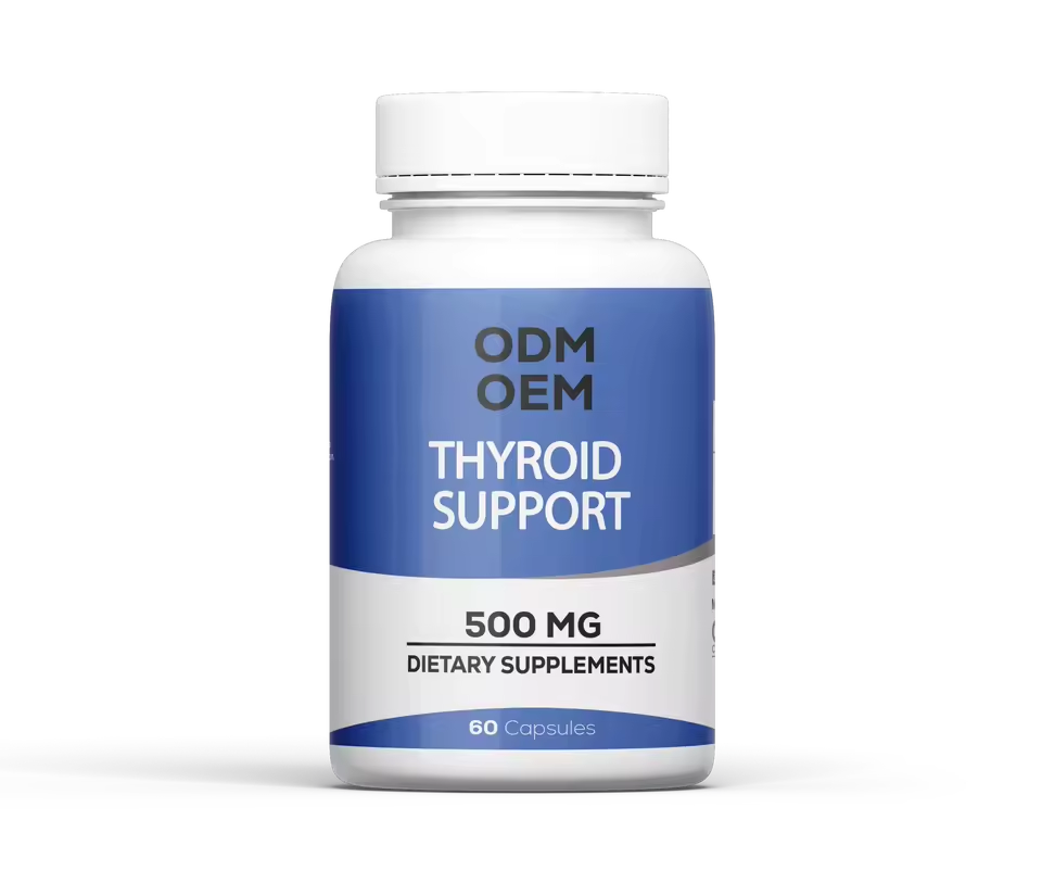 ODM OEM Thyroid Support 500 Mg Capsules Dietary Supplements 60 Count