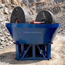 High Efficiency 1200B Gold Mining Wet Pan Mill with AC Motor & Engine Double Wheel Grinder 0.8-1.2 T/H Capacity