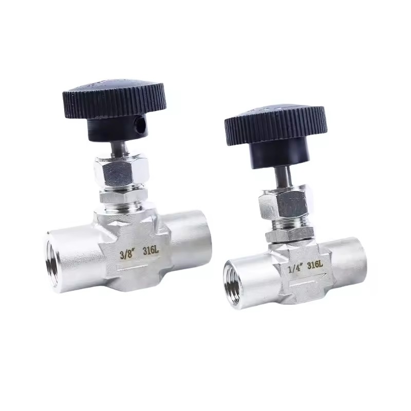 High Pressure Manual Needle Valve 1/4 3/8 Female Thread 6000psi 316L Stainless Steel Forging Flow Regulating Instrumentation