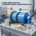 Rod Mill Sand Making Machine PLC Controlled Adjustable Feed Size for Construction Sand Glass Sand Metallurgical Slag Processing