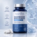 Magnesium Bisglycinate Capsules Fully Chelated Natural Low-Sugar Low-Fat Mineral Supplement OEM Oaztiva Memory & Sleep Support