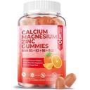 Sugar Free Adult Gummies Calcium Magnesium Zinc with Vitamin D3 B12 for Improved Bone Density