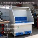 New Adjustable Dust-Collection Galvanized Steel Sanding & Grinding Workbench Table with 1.5 HP Bench Grinder