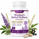 Women's Herbal Wellness Capsules Chasteberry Black Cohosh Magnesium Vitamin B6 Dong Quai Vitex 60 Dietary Supplement