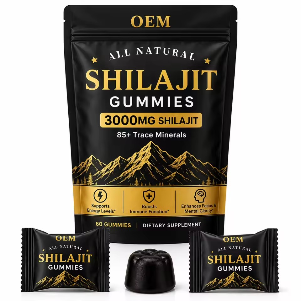 Shilajit Gummies 3000mg Equivalent Per Serving, 200mg Extract Std. to 20% Fulvic Acid, 85+ Trace Minerals