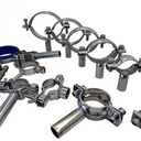 Sanitary Stainless Steel 304 316L Pipe Clamp Tube Support Bracket Pipe Holder for Food Pharmaceutical Industry