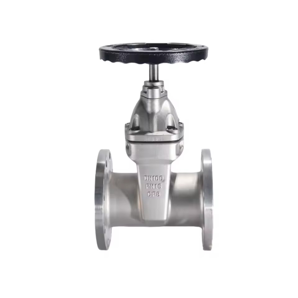 Stainless Steel 304 Gate Valve Stop 1 Knife Flange Threaded Internal Fittings Manual Water ANSI 150LB 3-Year Warranty 2 Padlocks