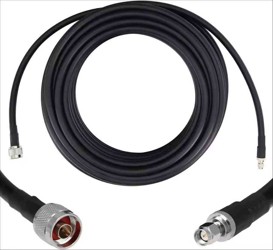 Customized Low Loss LMR400 RG213 Coaxial Assembly Extension Cable Copper Antenna Cable N-Male SMA-Male Connector 2000V