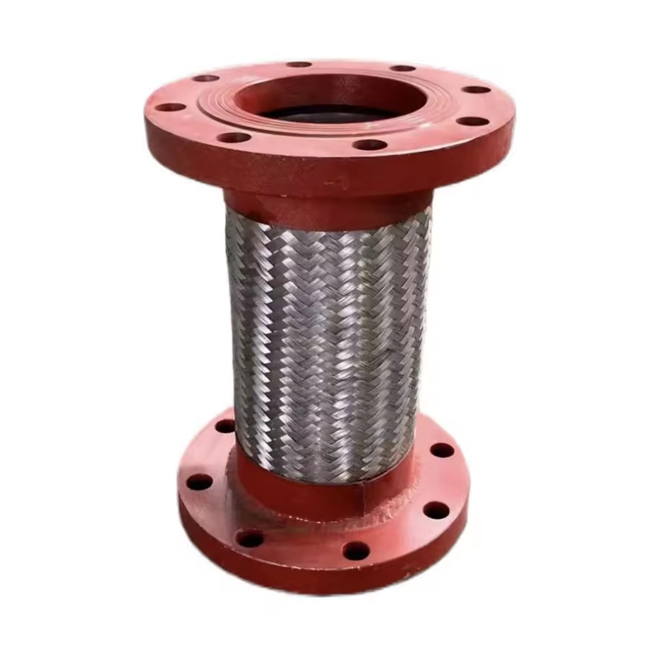 Stainless Steel Braided Flexible Metal Hose 304 304L 316 316L Flange Low Pressure Painting Corrosion Resistant Water Supply Hose