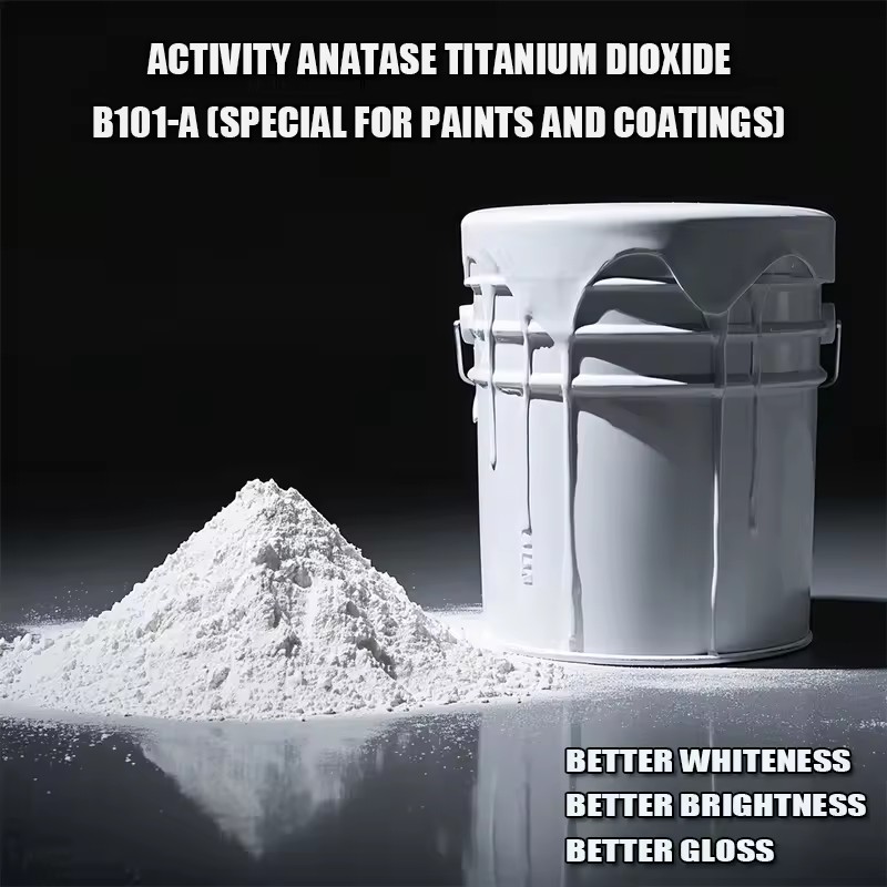98% Purity White Powder 25kg/bag Industrial Grade Nano Titanium Dioxide ANATASE B101-A Tio2 Coatings Rubber Sample