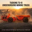 Tuoxing TU-8 Low Profile Heavy-Duty Mining Transporter for Narrow Tunnel Operations CE Certified Underground Mining Dumper