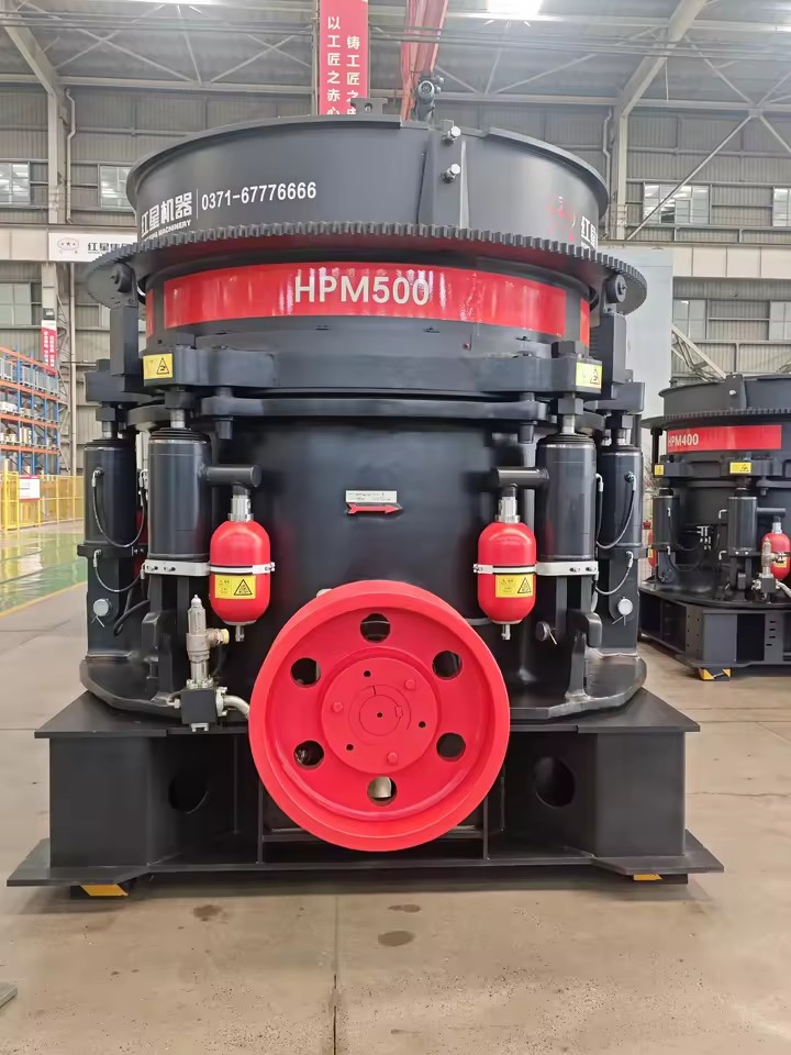 HPM Multi-cylinder Hydraulic Cone Crusher AC Motor Engine High Productivity for Granite Limestone Mining Quarry Construction