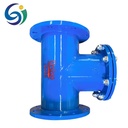 DN200 PN16 Flanged T Type Stop Water Heater Service Valve Carbon Steel Straight Through Manual