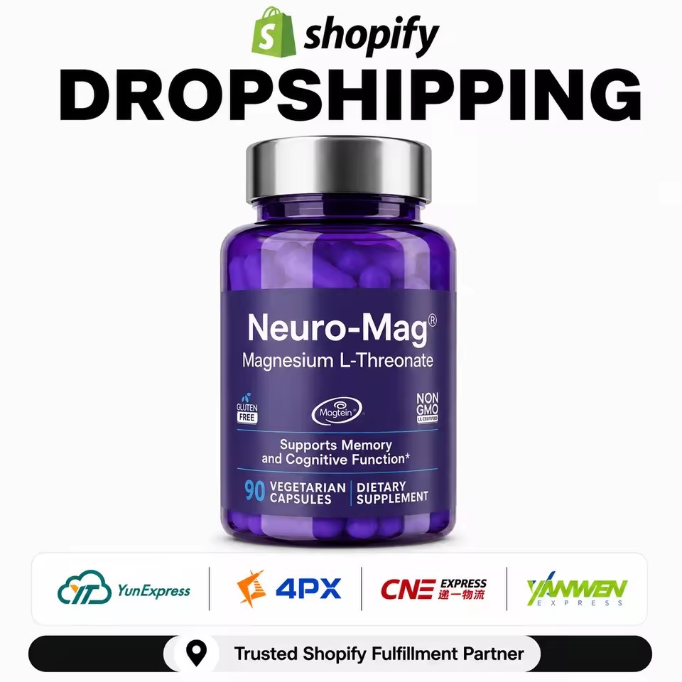 Magnesium L-Threonate Neuro-Mag 90 Vegetarian Capsules Memory Cognitive Support Dietary Supplement Dropshipping