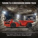 Trusted Mining Truck Brand Tuoxing Heavy Load TU-8 for Underground Ore Hauling with Customized Service Mining Truck