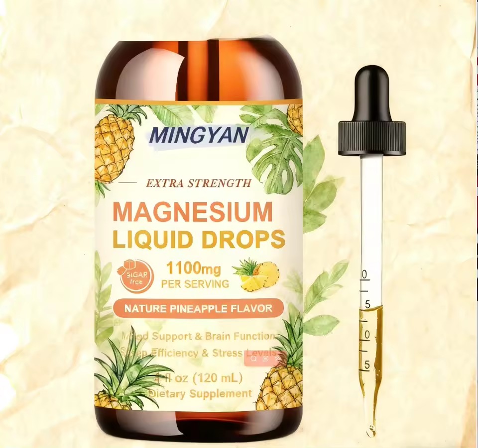 OEM/ODM GMP Factory Magnesium Drops Herbal Extracts Custom Formula Muscle Relief Sleep Support Vitality Stress Relief Bone