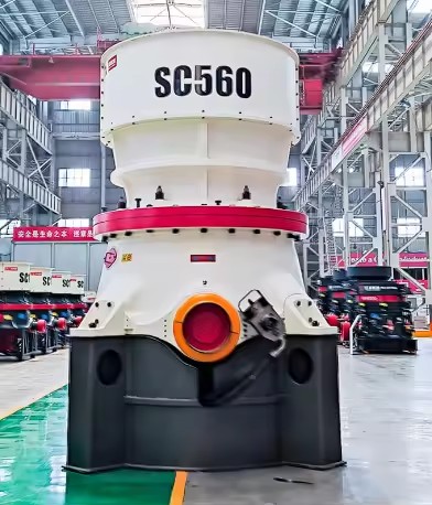 SC560-F Single Cylinder Hydraulic Cone Crusher Cavity 560kw Motor 280-1512t/h for Hard Stone Mining