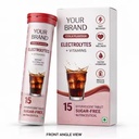 OEM Electrolyte Effervescent Tablets Vitamins Hydration Energy Support Cola Flavor Sugar-Free 20-Pack Adults 1 Tablet 24-Month