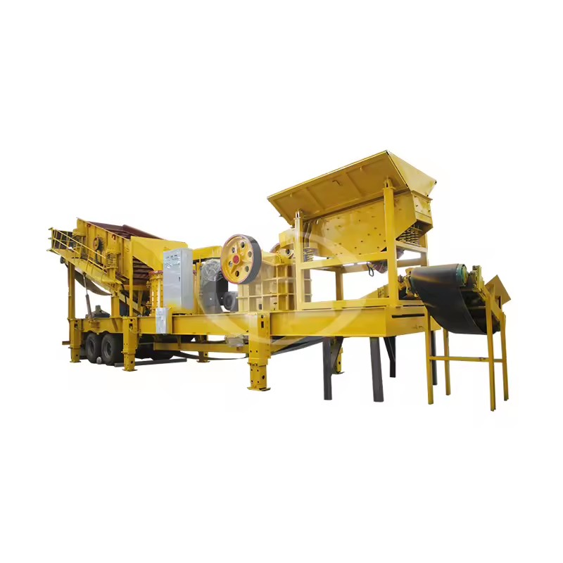Semi 150-160 Tph Rock Iron Ore Building Material Wheeled