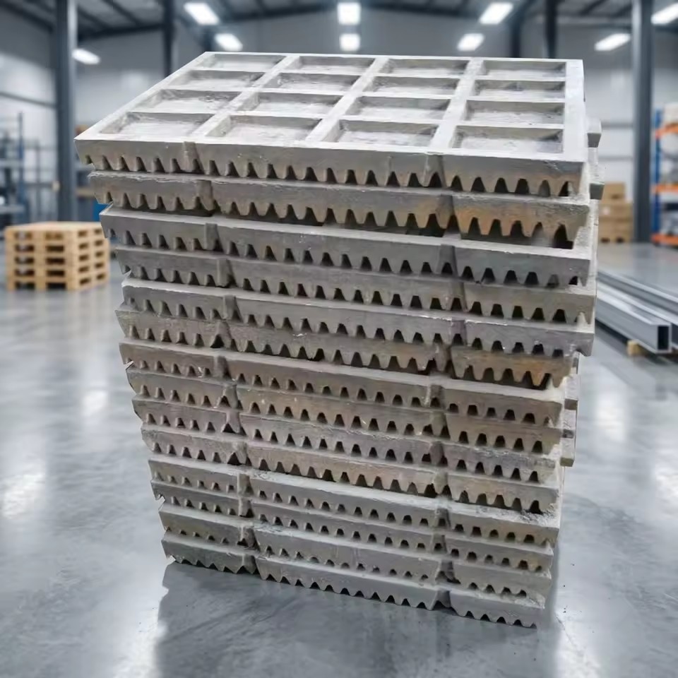 Super High Manganese Steel Wear Resistant Jaw Plate Parts High Efficiency Ore Mining Stone Crusher Casting