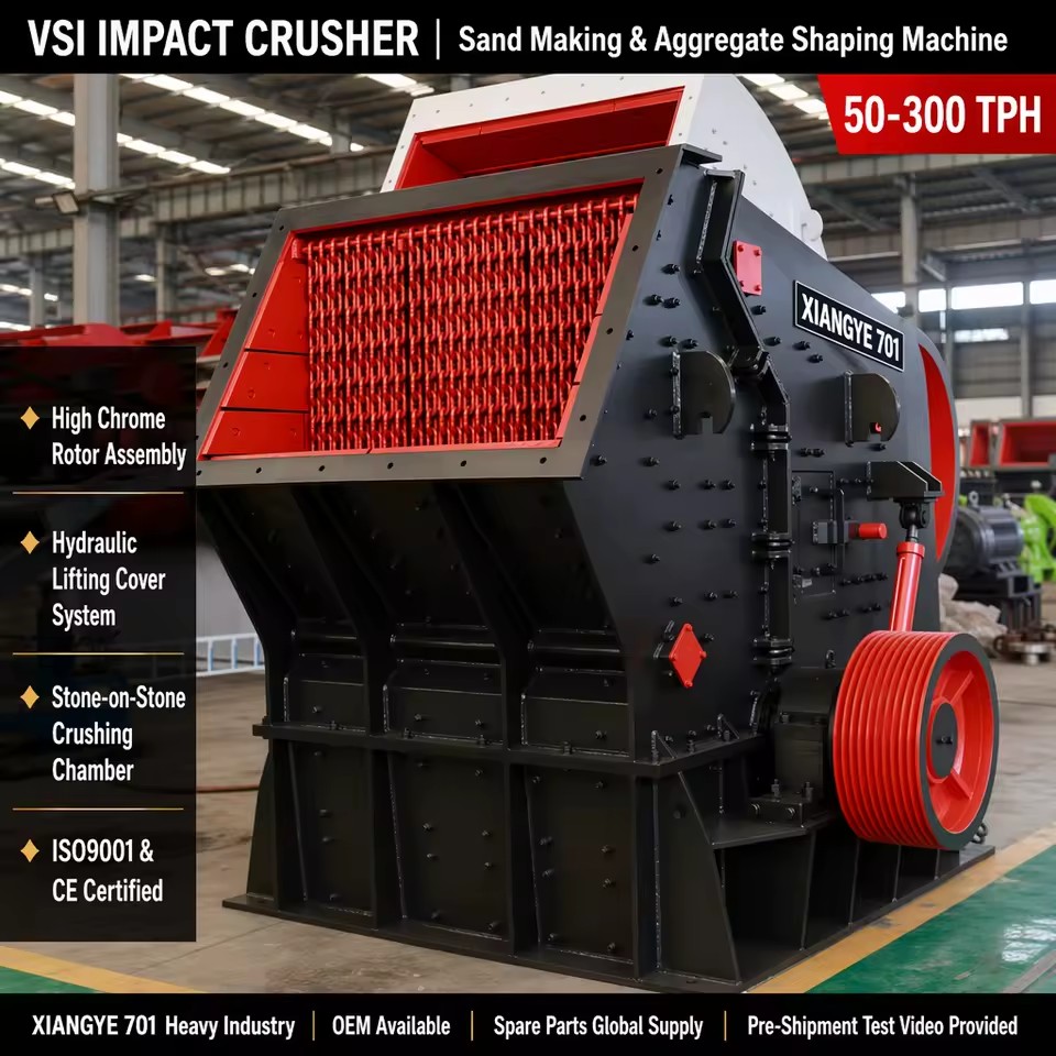 Vertical Shaft Impact Crusher Machine for Quartz Sand Gravel Making High Efficiency Stone Shaping
