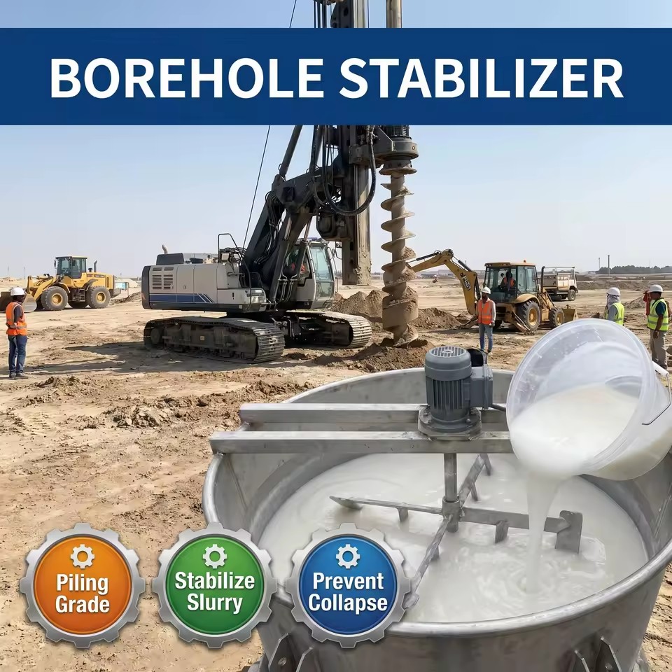 Polyacrylamide PAM Borehole Stabilizer for Construction Boring Pile Slurry