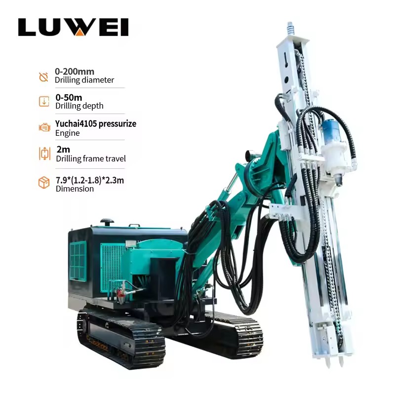 Hydraulic Tunnel Drilling Rig Diesel-Powered Crawler-Type 45kw Motor Underground Mining Roadway Construction Rock Bolting Anchor