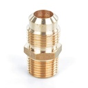Flare Male Gas Connectors SAE Standard Brass Material Durable and Earthquake Resistant for Various Harsh Environments
