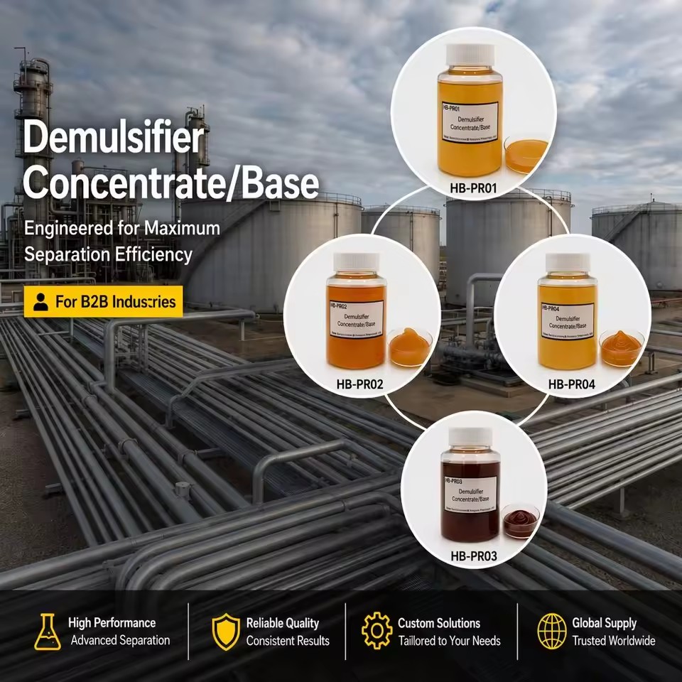 High-Active Content EO/PO Block Copolymer Demulsifier Base for Oilfield Chemical Distributors