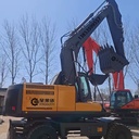 DX Series DX150W-C Heavy Duty 360 4x4 Wheel Excavator with Cummins Engine High Digging Power for Mining Rock Breaking