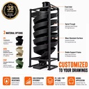 Wear-Resistant PE Spiral Separator for Ultra-Fine Chrome Mining | High-Capacity Spiral Chute | Customized to Your Drawings
