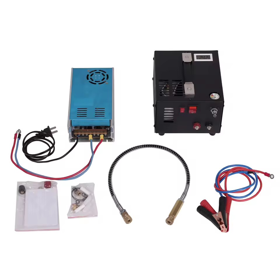 Simple Model 12V Portable 4500 PSI Air Compressor High Pressure PCP Pump With Converter and Filter