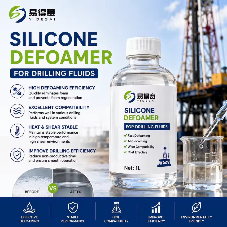 High Efficiency Silicone Defoamer Antifoam Agent for Oilfield Drilling Fluids and Drilling Mud