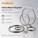 Hollow Metal O Ring Seal Stainless Steel SS316 Custom ID OD High Temperature High Pressure Sealing for Oilfield Downhole Pump