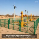 Welded Wire Mesh Panel Oilfield Fence Heavy-Gauge Steel Security Fencing, PVC Coated, Long Service Life for Gas Field Perimeter