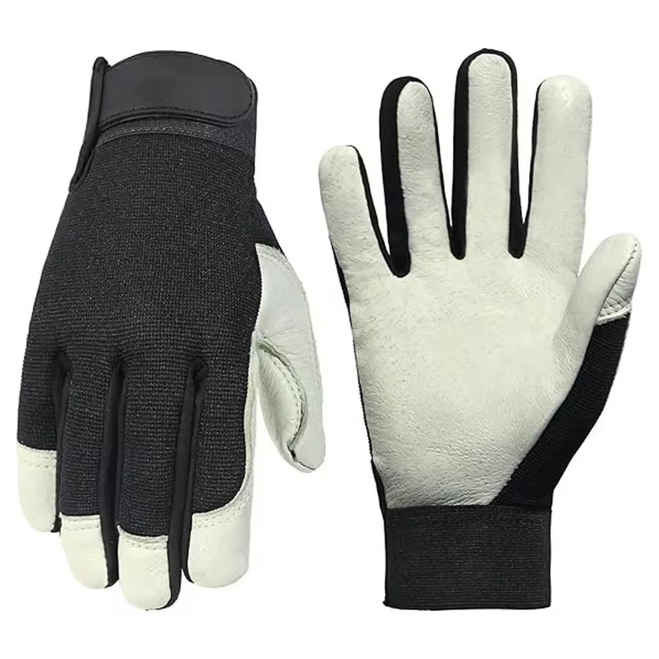 Winter Unisex Outdoor Waterproof UV-Protective Non-Slip Full-Finger Goat Leather Gloves Industrial Safety Car Driving