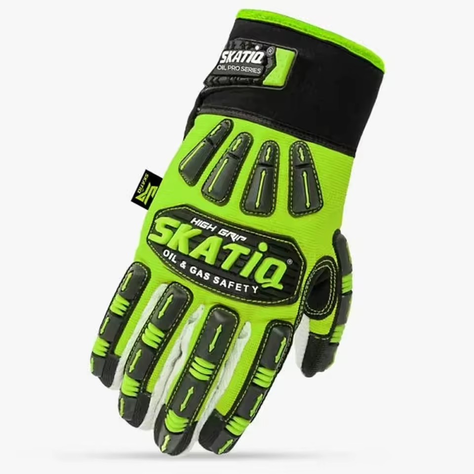 Custom Logo Heavy Duty Leather Work Safety Gloves Winter Protective Water Oilfield Tool TPR Impact Hand Gloves Tactical Mechanic