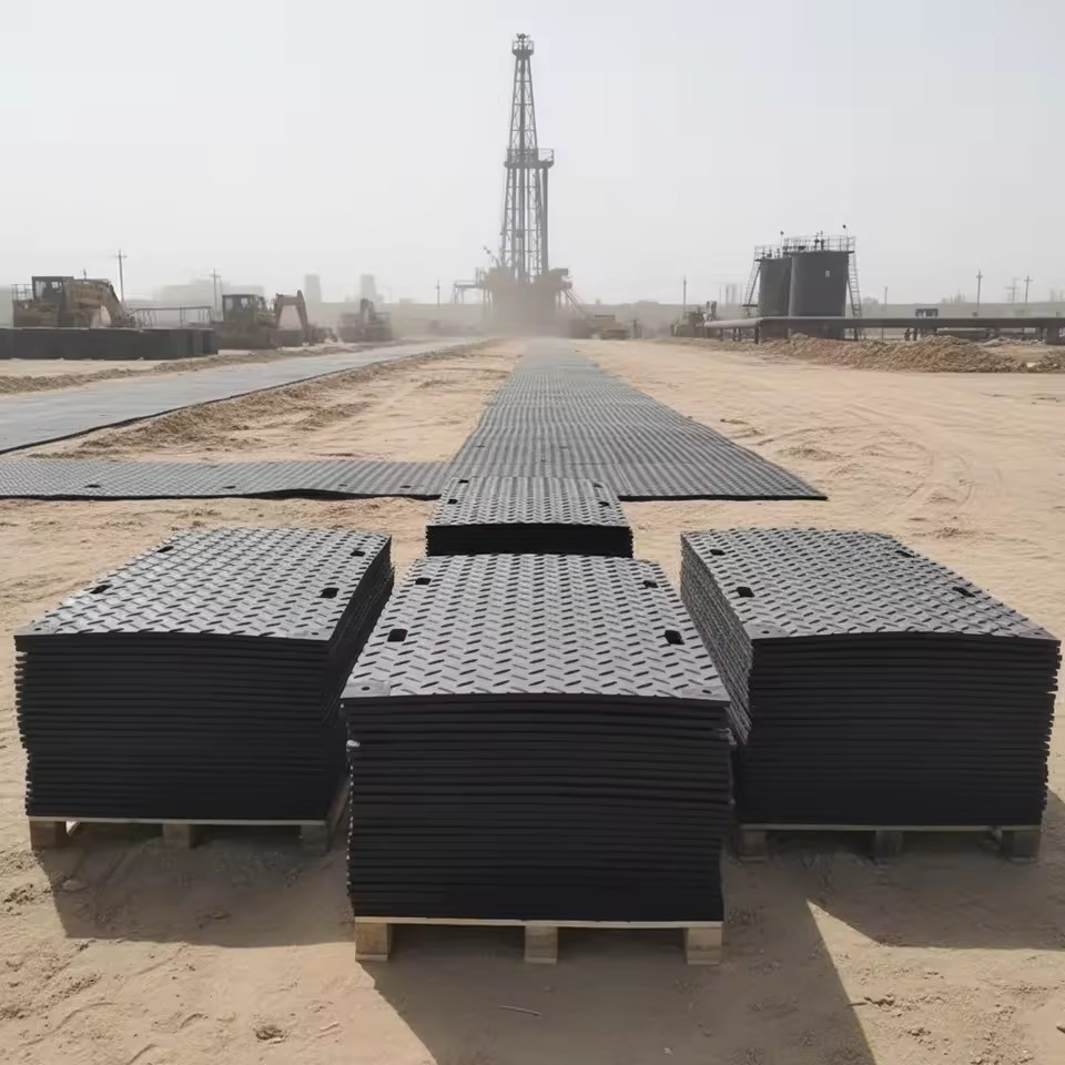 4x8 HDPE Track Mat Polyethylene Road Floor Temporary Ground protection Mat for Heavy Equipment Mud Ground Mat Big Event
