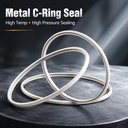 Metal C Ring Seal Stainless Steel for Oilfield Downhole Pump High Temperature High Pressure Custom ID OD