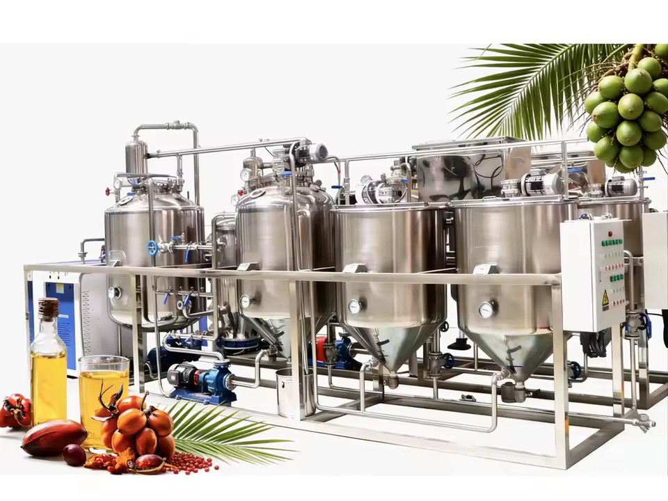 Advanced High-End Edible Oil Refining Machine Food-Grade304SS Refinery Equipment for Palm Oil with High Yield & Stable Operation